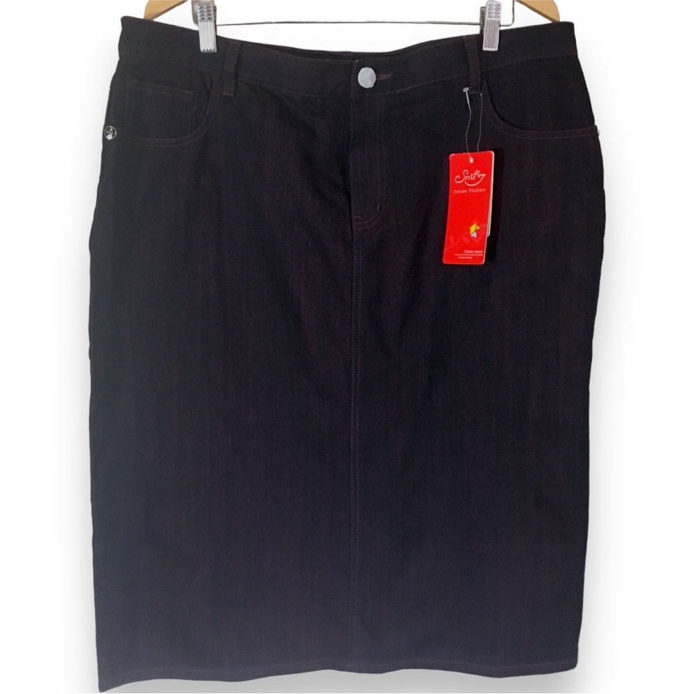 Purple Denim pencil Skirt 3XL size 38